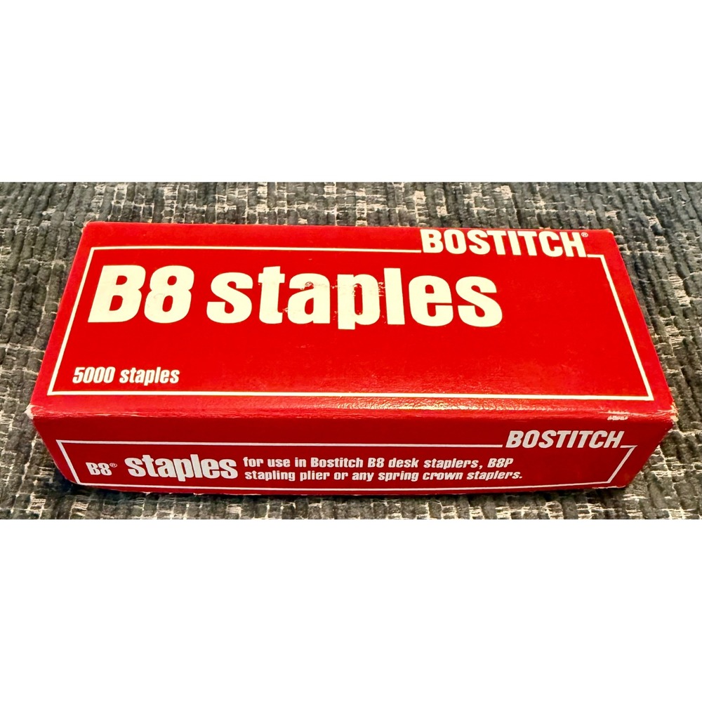 Bostitch B8 Staples 5000 Count 1/4 Inch Silver STCRP2115 Spring Crown